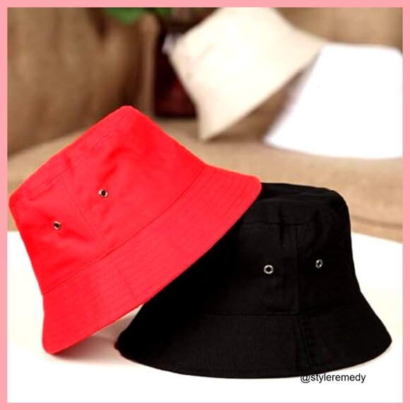 Cotton Bucket Hat Packable Travel Sun Hat for Beach Fishing main image 4
